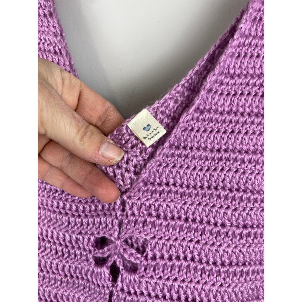 Be Brave Yarn Crochet Dragonfly Minidress Sz S/M View 5